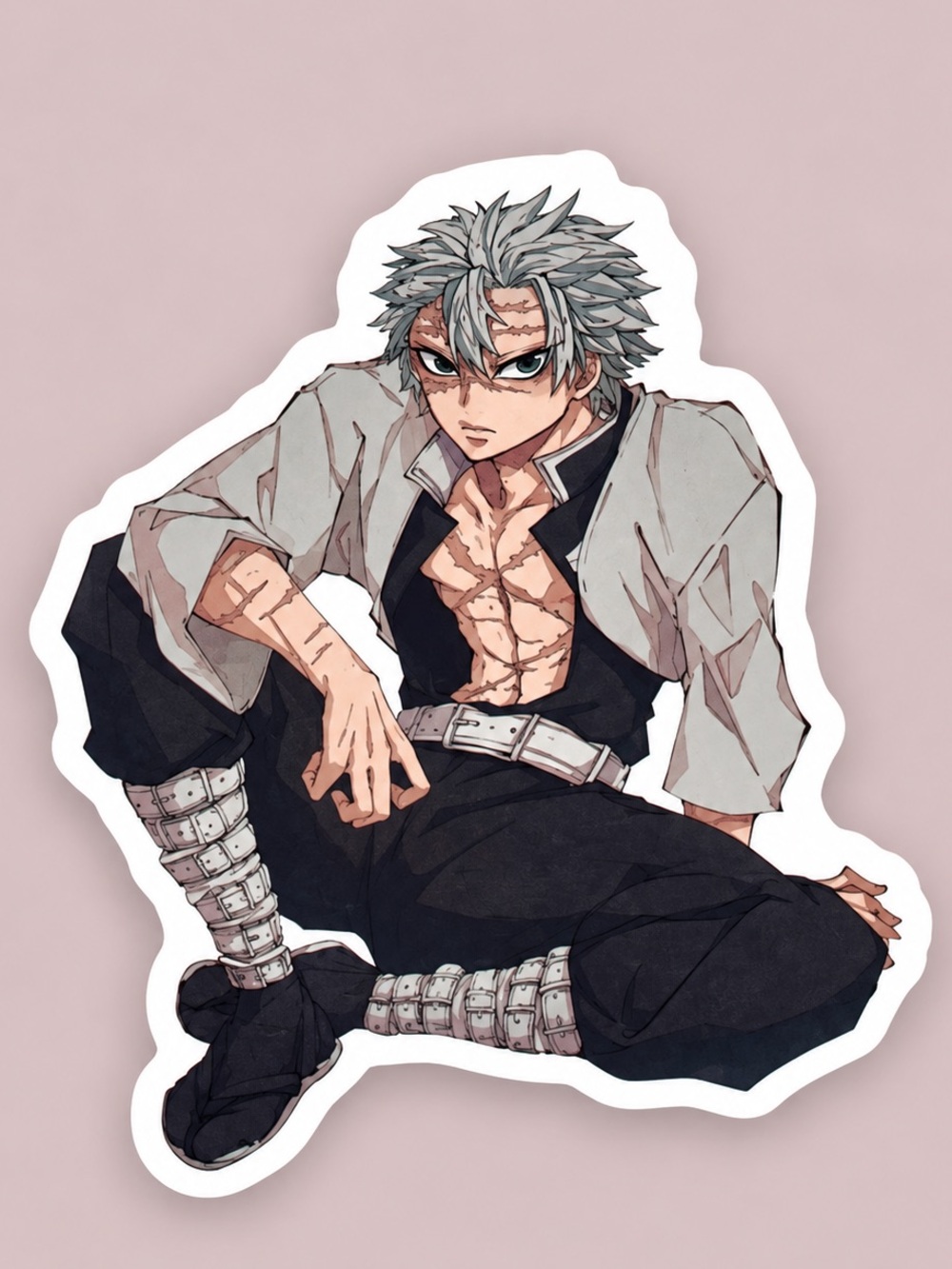 Sanemi Shinazugawa Demon Slayer Anime Vinyl Sticker